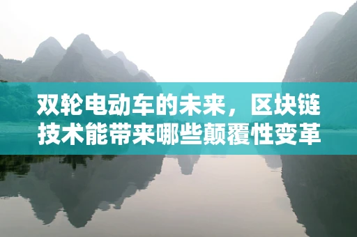双轮电动车的未来，区块链技术能带来哪些颠覆性变革？