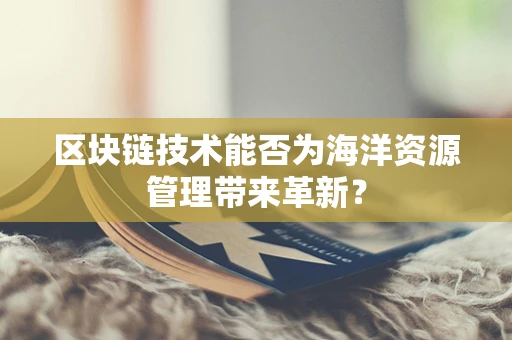 区块链技术能否为海洋资源管理带来革新？