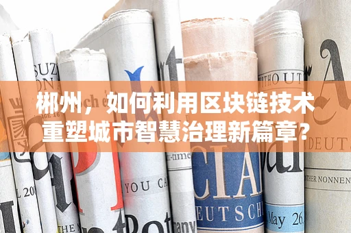 郴州，如何利用区块链技术重塑城市智慧治理新篇章？