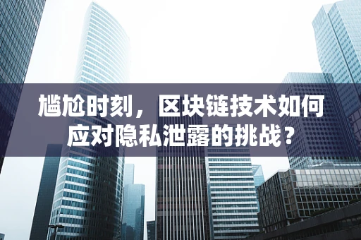 尴尬时刻，区块链技术如何应对隐私泄露的挑战？