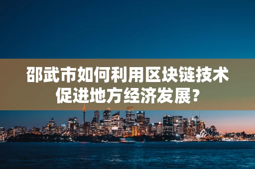 邵武市如何利用区块链技术促进地方经济发展？