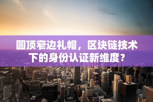 圆顶窄边礼帽，区块链技术下的身份认证新维度？