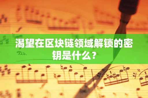 渴望在区块链领域解锁的密钥是什么？