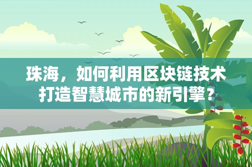 珠海，如何利用区块链技术打造智慧城市的新引擎？