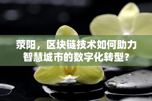 荥阳，区块链技术如何助力智慧城市的数字化转型？