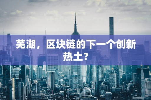 芜湖，区块链的下一个创新热土？