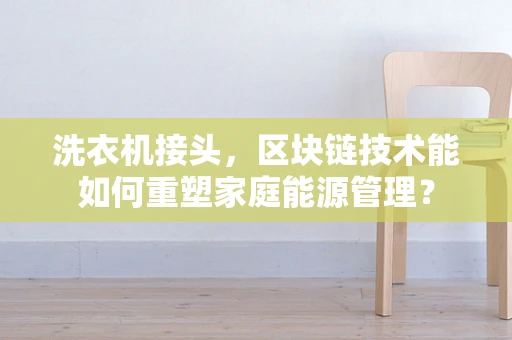 洗衣机接头，区块链技术能如何重塑家庭能源管理？