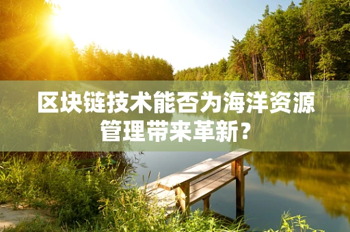 区块链技术能否为海洋资源管理带来革新？
