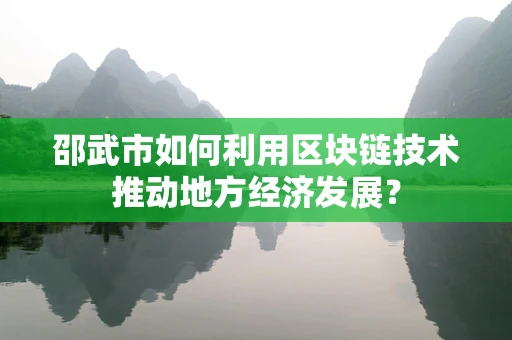 邵武市如何利用区块链技术推动地方经济发展？