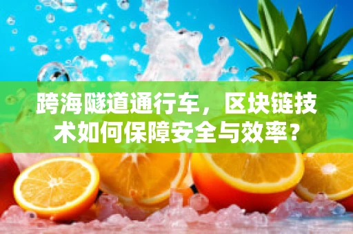 跨海隧道通行车，区块链技术如何保障安全与效率？