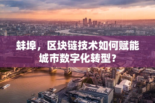 蚌埠，区块链技术如何赋能城市数字化转型？