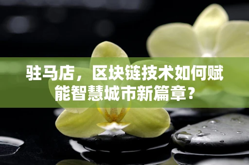 驻马店，区块链技术如何赋能智慧城市新篇章？
