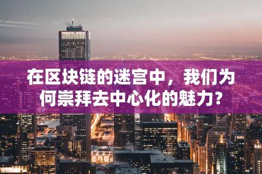 在区块链的迷宫中，我们为何崇拜去中心化的魅力？