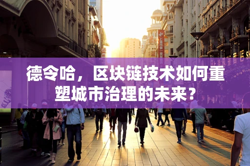 德令哈，区块链技术如何重塑城市治理的未来？