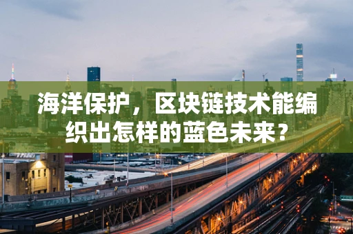 海洋保护，区块链技术能编织出怎样的蓝色未来？