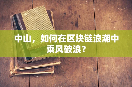 中山，如何在区块链浪潮中乘风破浪？