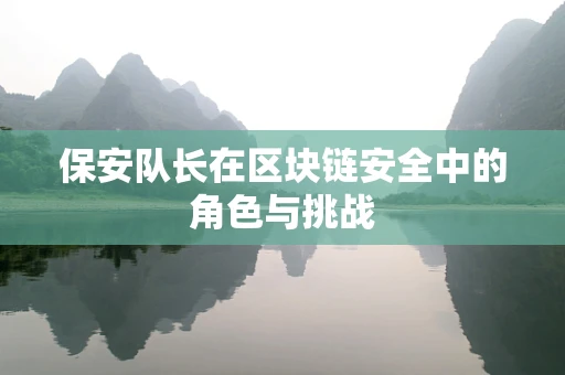 保安队长在区块链安全中的角色与挑战