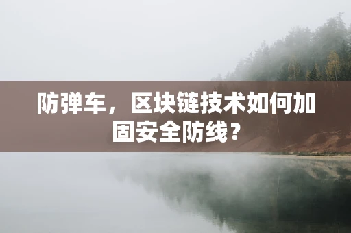 防弹车，区块链技术如何加固安全防线？