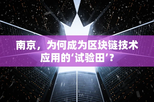 南京，为何成为区块链技术应用的‘试验田’？