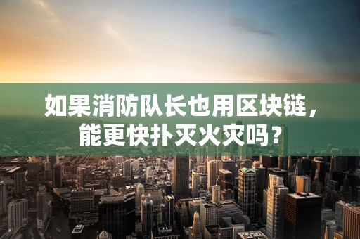 如果消防队长也用区块链，能更快扑灭火灾吗？