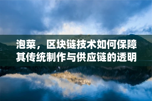 泡菜，区块链技术如何保障其传统制作与供应链的透明度？