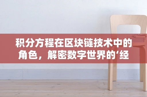 积分方程在区块链技术中的角色，解密数字世界的‘经济激励’