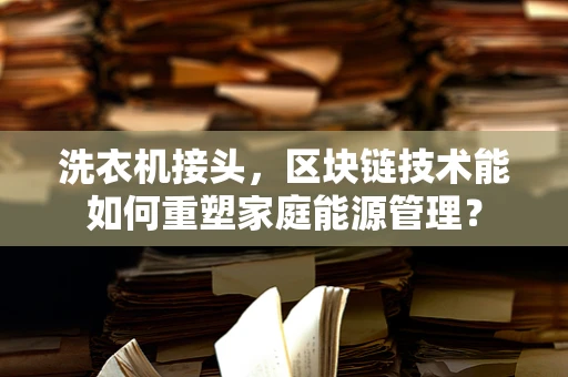 洗衣机接头，区块链技术能如何重塑家庭能源管理？