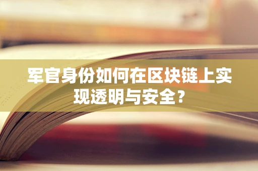 军官身份如何在区块链上实现透明与安全？