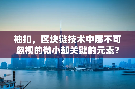 袖扣，区块链技术中那不可忽视的微小却关键的元素？