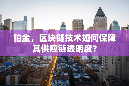 铂金，区块链技术如何保障其供应链透明度？