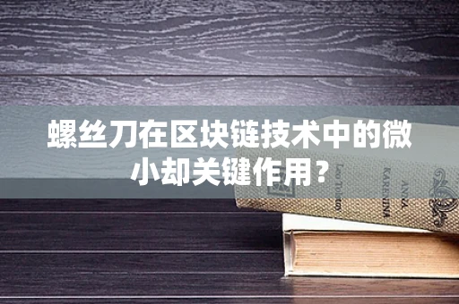 螺丝刀在区块链技术中的微小却关键作用？