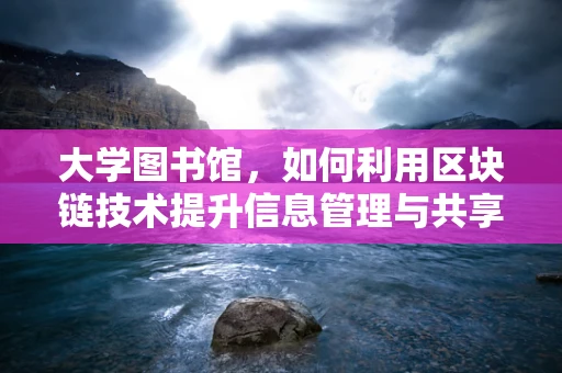 大学图书馆，如何利用区块链技术提升信息管理与共享？