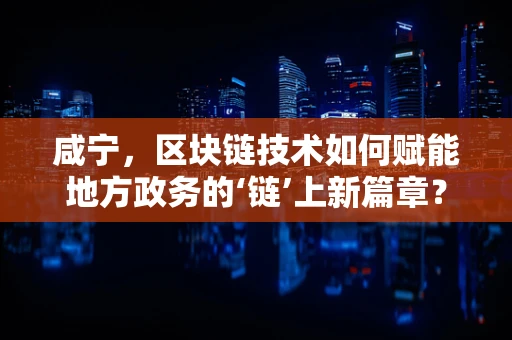 咸宁，区块链技术如何赋能地方政务的‘链’上新篇章？