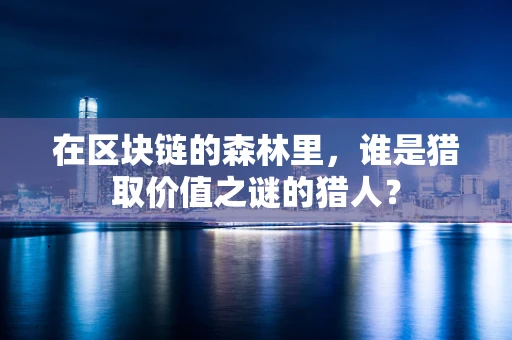 在区块链的森林里，谁是猎取价值之谜的猎人？