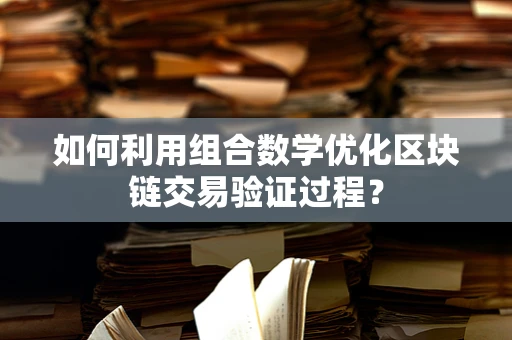 如何利用组合数学优化区块链交易验证过程？