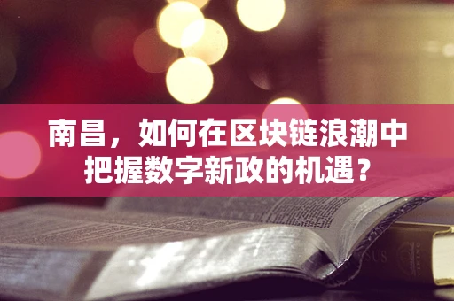 南昌，如何在区块链浪潮中把握数字新政的机遇？