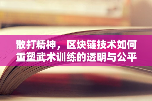 散打精神，区块链技术如何重塑武术训练的透明与公平？