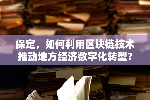 保定，如何利用区块链技术推动地方经济数字化转型？