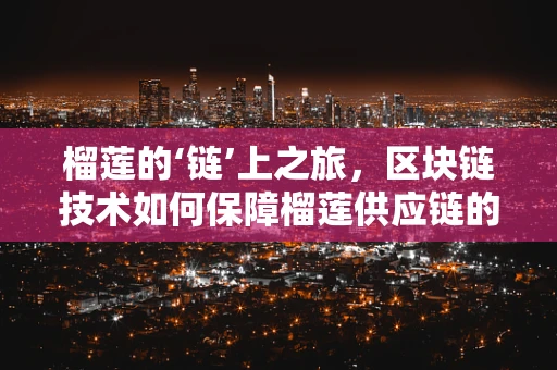 榴莲的‘链’上之旅，区块链技术如何保障榴莲供应链的透明与安全？